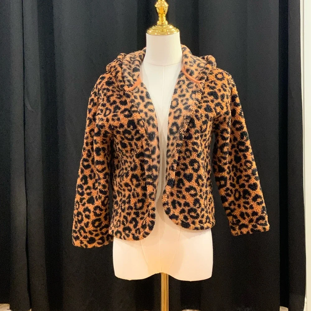 The Children's Place Brown and Black‎ Teddy Jacket Youth 6/7